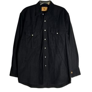 Men's Black Casual Button Down Shirt
